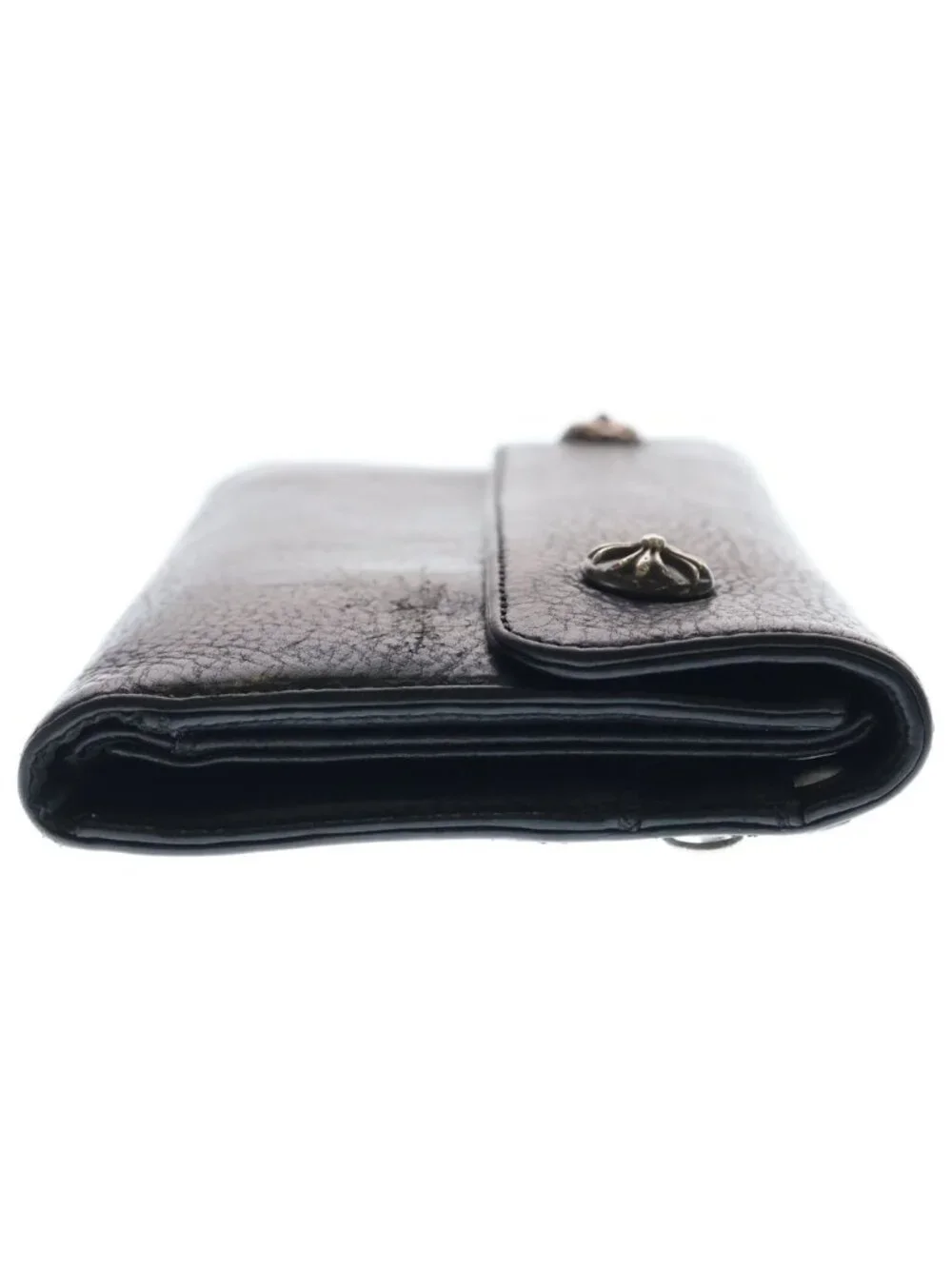 Chrome Hearts Wave Leather Wallet Black